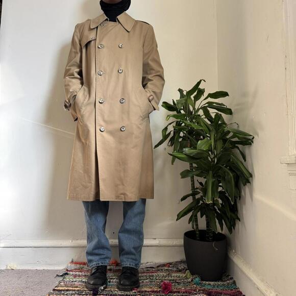 Vintage oversized minimalist tan trench coat size 40 - Picture 2 of 8